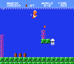 Super Mario Bros underwater screenshot