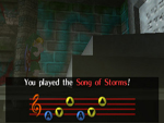 The Legend of Zelda: Ocarina of Time song of storms screenshot
