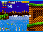 Sonic the Hedgehog Game Over screenshot