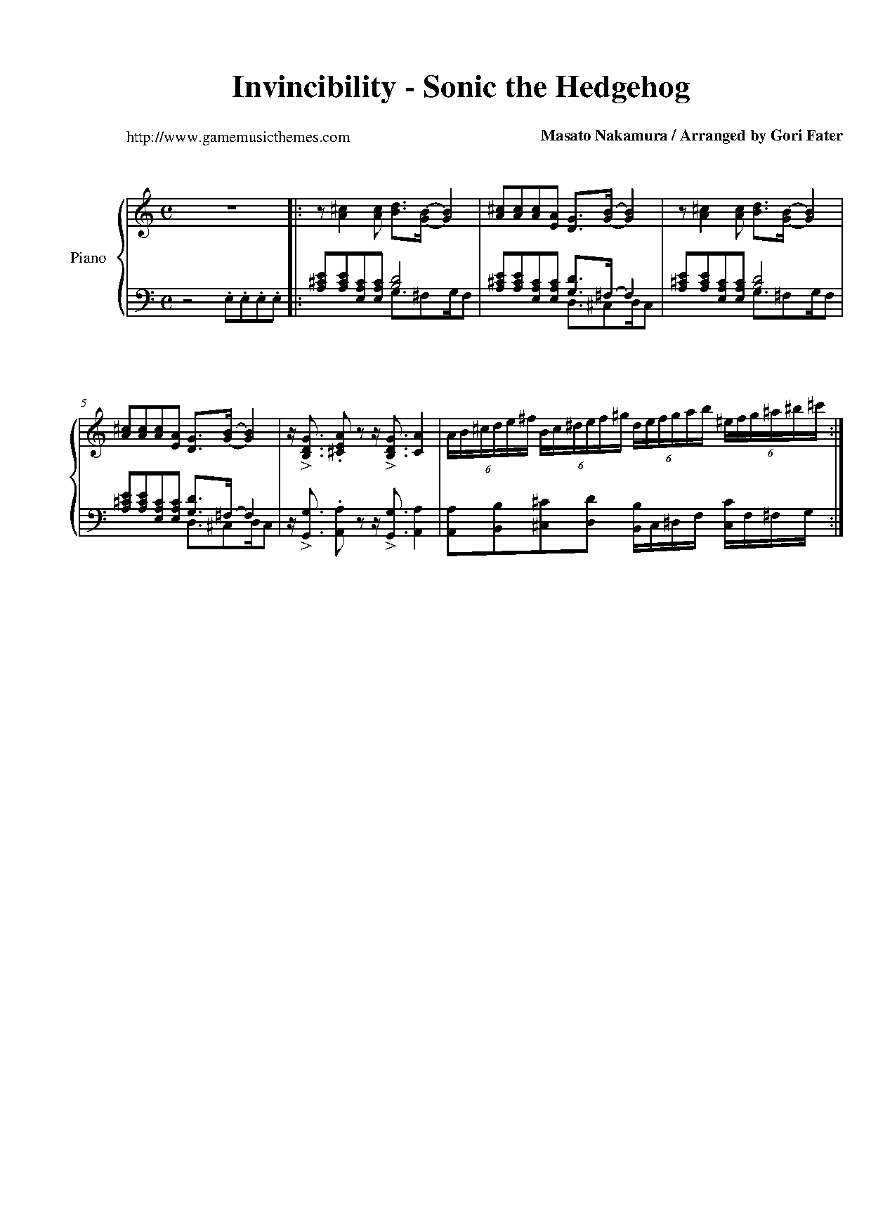 Sonic Mania Intro Sheet music for Piano (Solo)