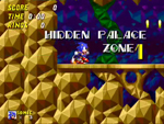 Sonic the Hedgehog 2 Hidden Palace Zone screenshot
