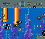 Super Mario World underwater screenshot